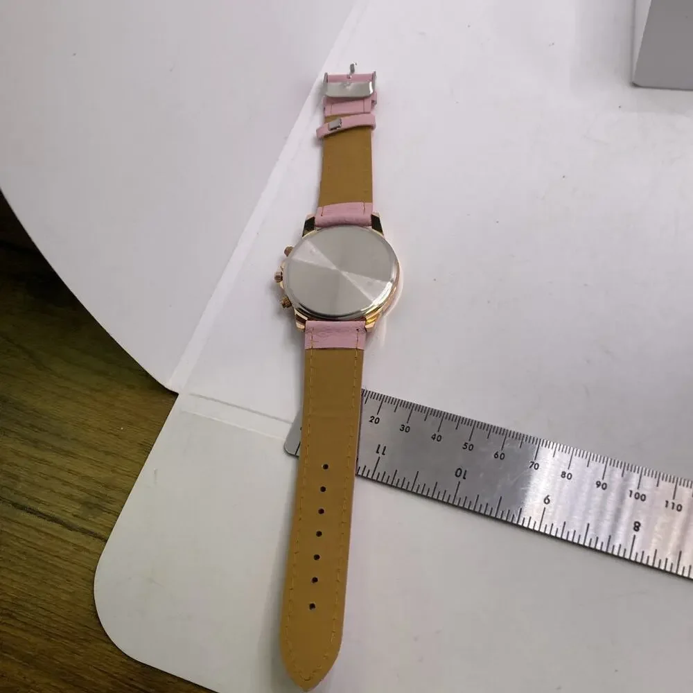 Geneva Gold Tone Pink Watch Works New Battery
